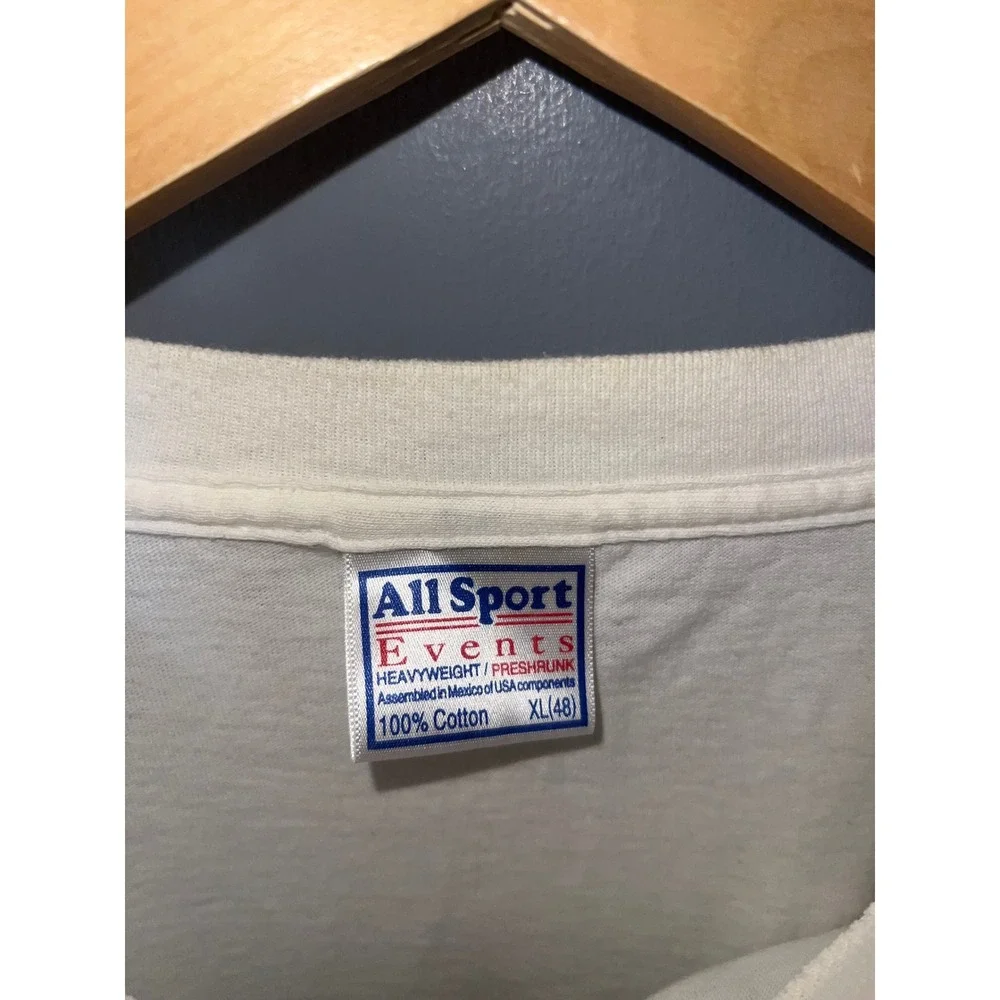 Vintage All Sport United Blood Services Graphic T-Shirt XL White Patriotic 90s